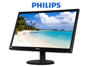 M3 PHILIPS 243V5LHSB Black 23.6" 5ms (Typ.) / 1ms (GTG) HDMI Widescreen LED Backlight LCD Monitor - Grade A 250 cd/m2 SC 10,000,000:1 (1,000:1) SKU: 102048