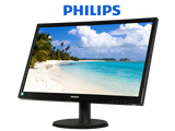 M3 PHILIPS 243V5LHSB Black 23.6" 5ms (Typ.) / 1ms (GTG) HDMI Widescreen LED Backlight LCD Monitor - Grade A 250 cd/m2 SC 10,000,000:1 (1,000:1) SKU: 102048