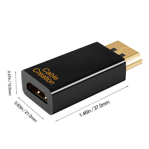 C4 DP to HDMI Adapter, CableCreation 1080P Gold Plated Displayport to HDMI Converter Male to Female SKU: 007013