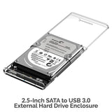C2 2.5-Inch SATA to USB 3.0 Tool-Free Clear External Hard Drive Enclosure SKU: 010010