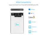 C2 2.5-Inch SATA to USB 3.0 Tool-Free Clear External Hard Drive Enclosure SKU: 010010
