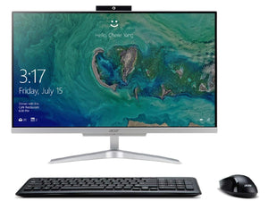 D26 Newest Acer Aspire All-in-One 23.8" Micro-Edg Full HD Desktop | Intel® Core™ i5-8250U Processor 6M Cache, up to 3.40 GHz | 12G RAM|256G SSD | 802.11ac Wi-Fi| HDMI |Wireless Keyboard & Mouse| Windows 10 SKU: 715135