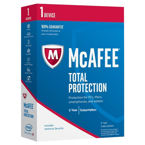 S4 Mcafee Total Protection 5 Year Premium License Subscription $49.99 When purchased with one of our PC's
