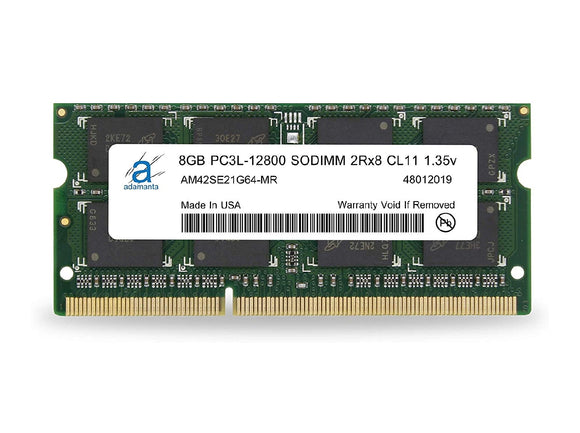 8GB (1x8GB) Laptop Memory Upgrade DDR3/DDR3L 1600Mhz PC3L-12800 SODIMM 2Rx8 CL11 1.35v Notebook RAM DRAM